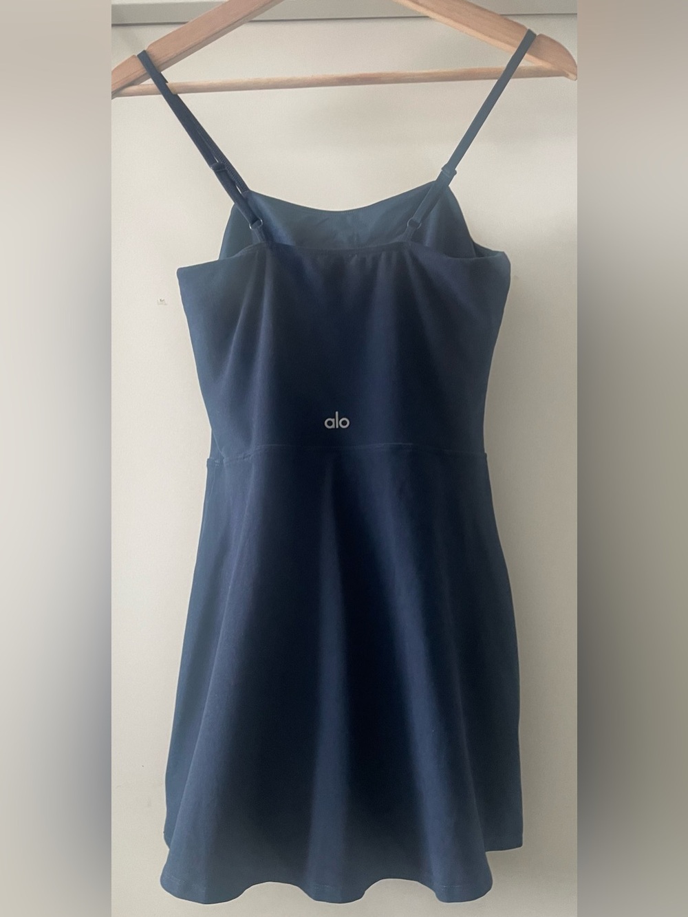 ALO Yoga Alosoft Encore Navy Spaghetti-Strap Tennis Mini Dress - Picture 5 of 9